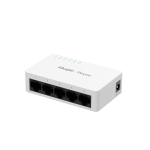 REY_RG-ES05G-L - Switch 5 porte Gigabit, plastica bianca, 5V 1A, 85 x 52 x 23,5 mm